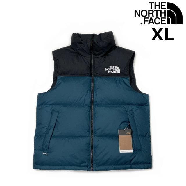【期間限定価格】ノースフェイス ダウンベスト ヌプシ(XL)青 黒 190122
