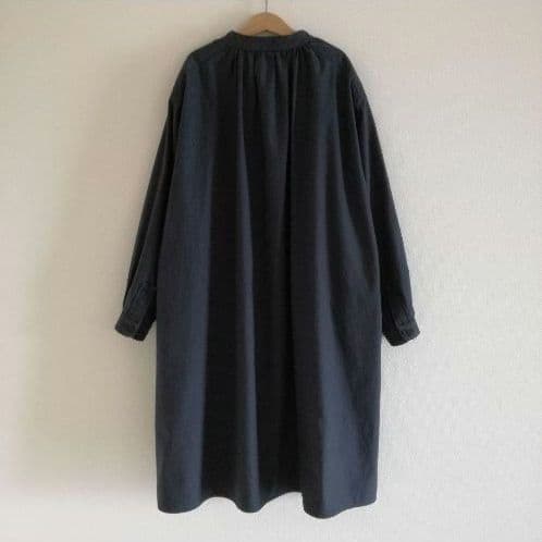 タグ有YAECA LDKWARE スモックドレス墨紺