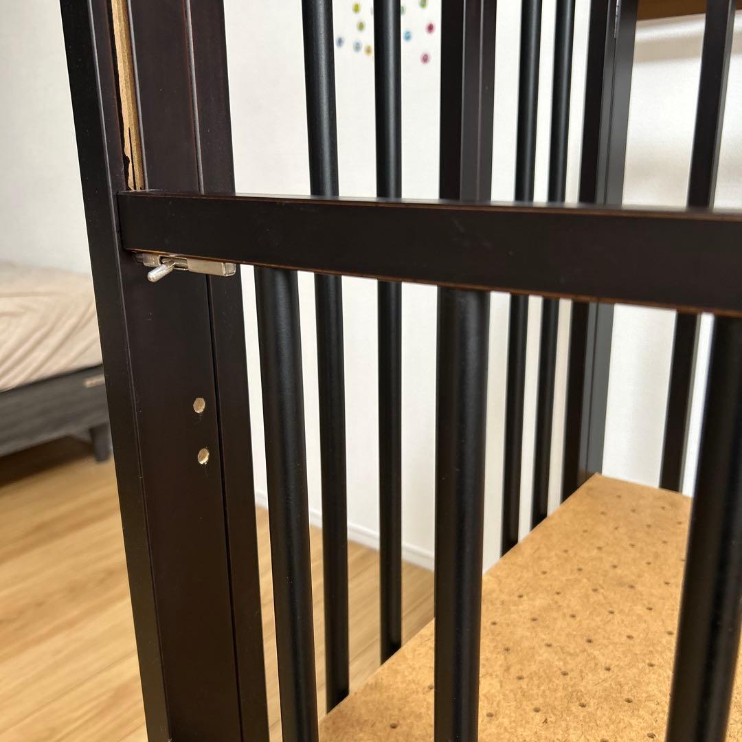 ワンタッチハイベッド　クールミニ　ダークブラウン　発送たのメル便送料込