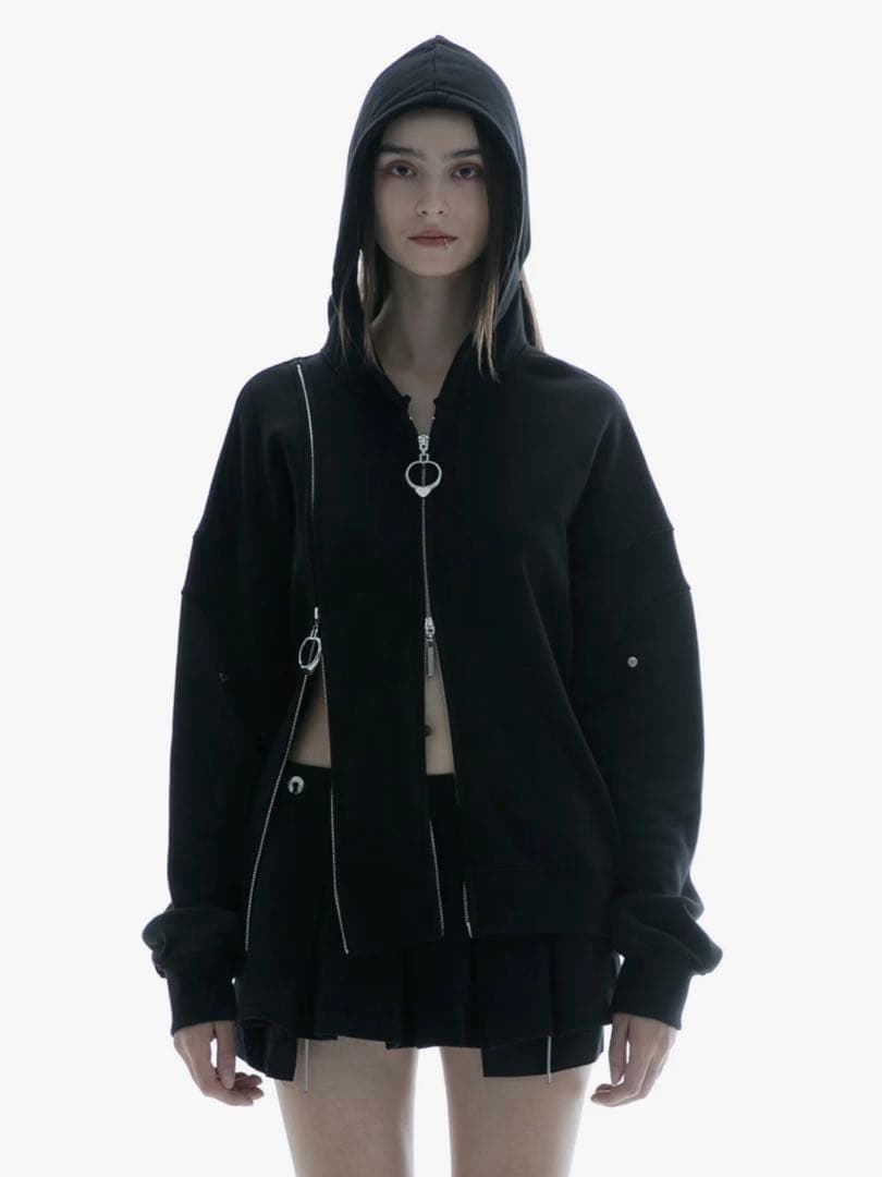 最安値　THEREDTHREAD w zip hoodie long　パーカー