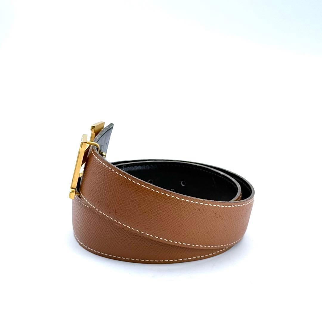 エルメス　Hロゴ　コンスタンス　ゴールド　Hバックル　レザー　リバーシブル