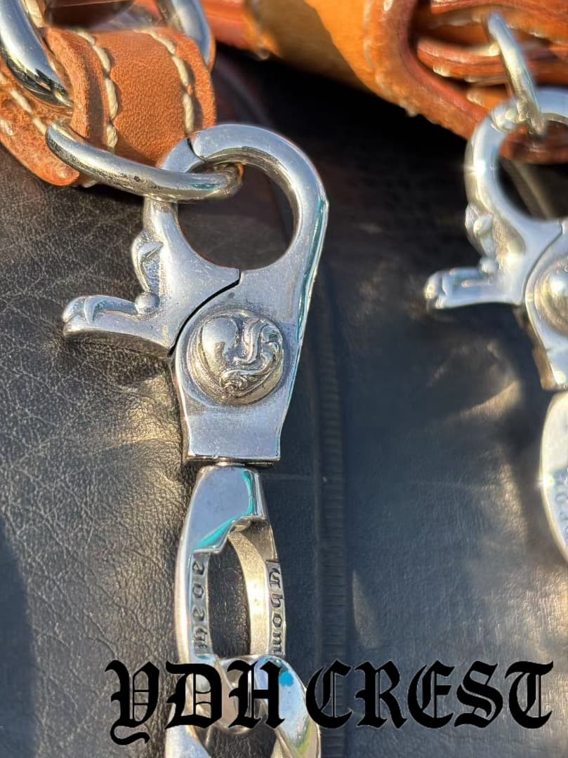 バイカー必須　ウォレット用プレーン　シルバーチェーン　TYPE1　QBKL011