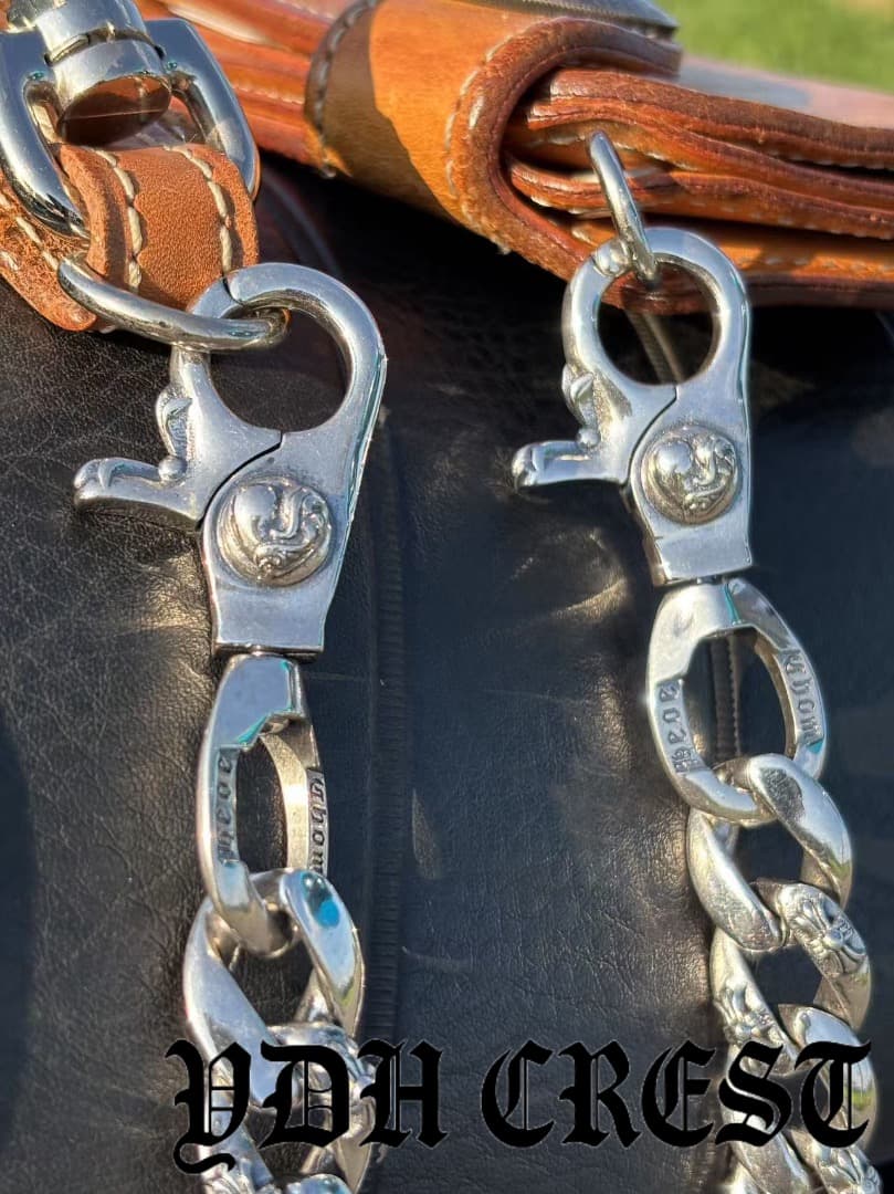 バイカー必須　ウォレット用プレーン　シルバーチェーン　TYPE1　QBKL011