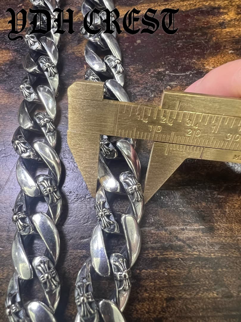 バイカー必須　ウォレット用プレーン　シルバーチェーン　TYPE1　QBKL011