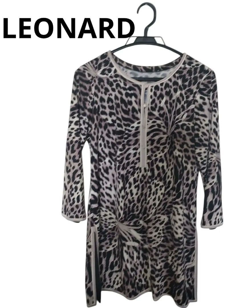 d16 超美品　レオナール　LEONARD　トップス　チュニック　カンカン素材