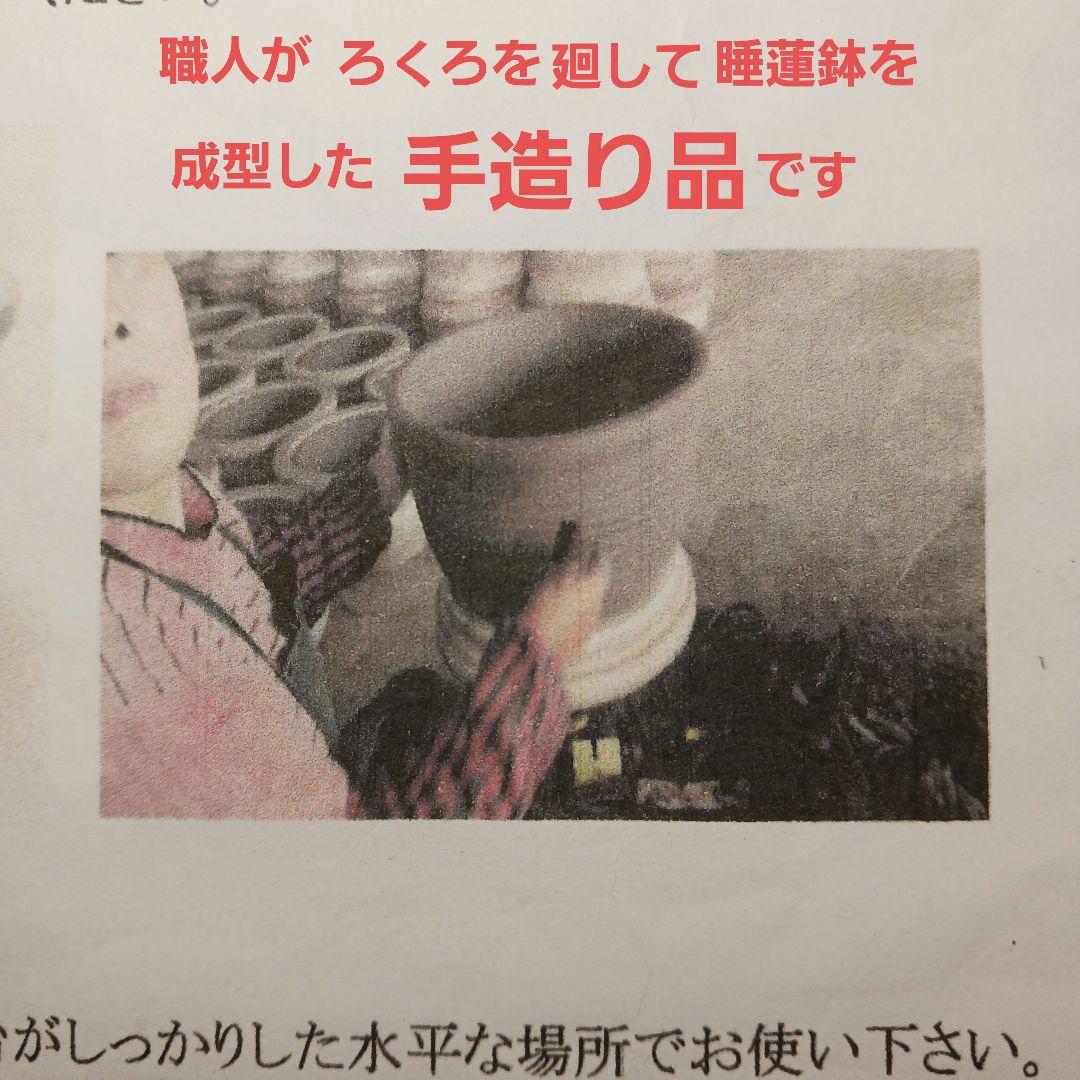 新品　特大52x48　陶器　睡蓮鉢　難有　メダカ鉢　水色　ブルー　ルーバーLWC