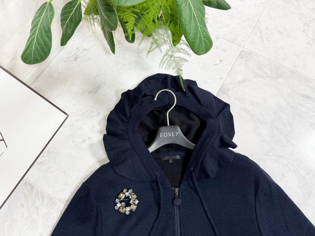 美品★TO BE CHIC ニットパーカー Ⅱ