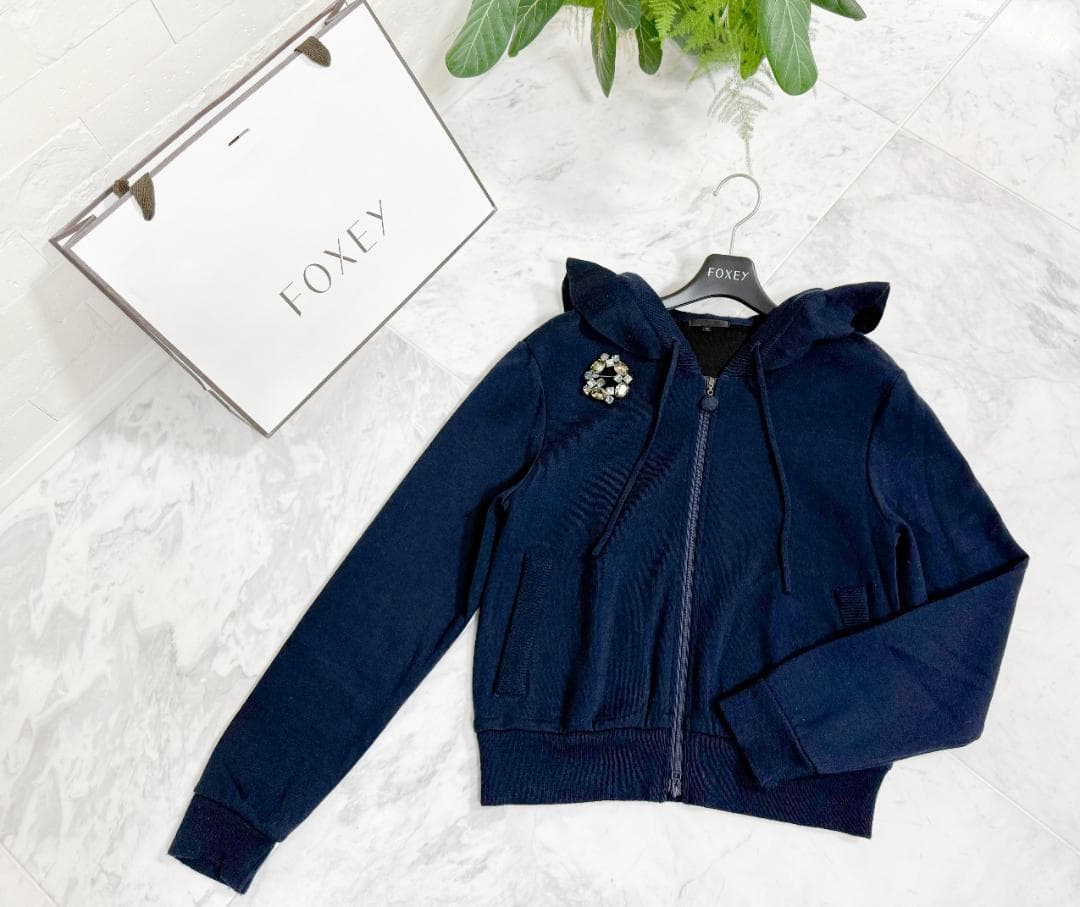 美品★TO BE CHIC ニットパーカー Ⅱ