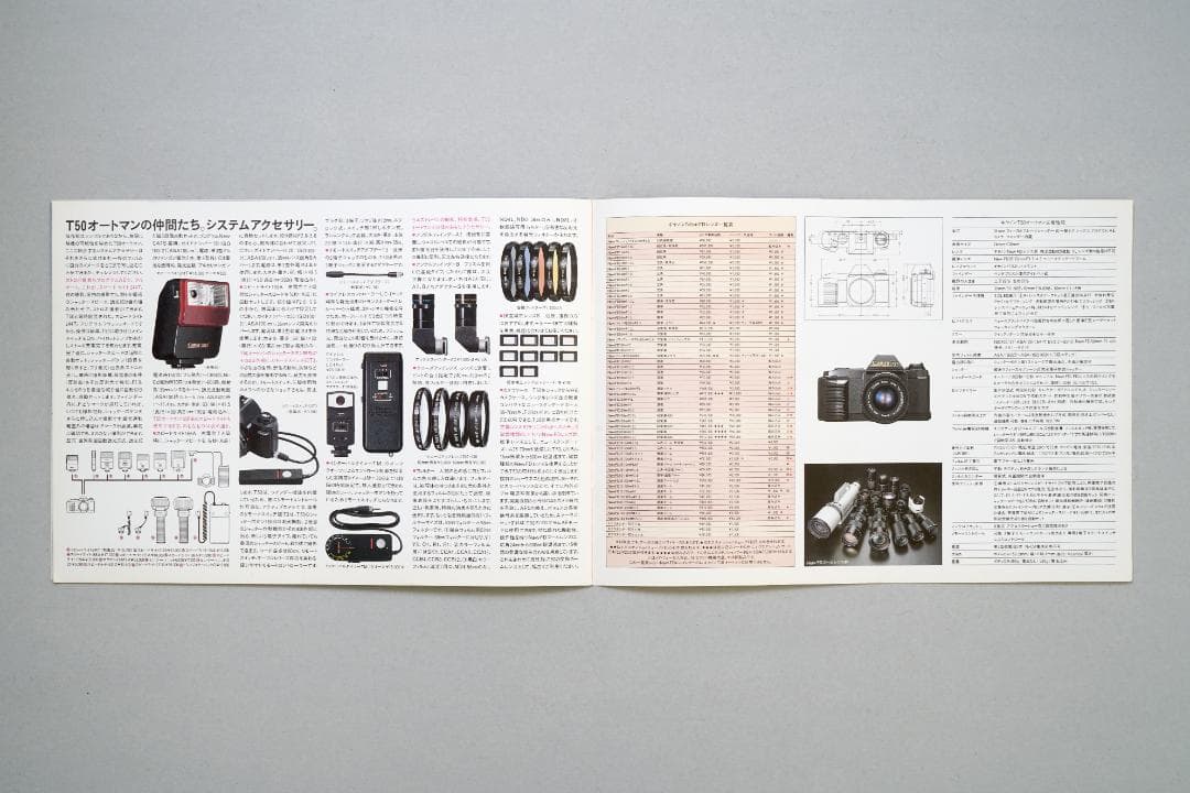 キヤノン　全自動一眼レフフイルムカメラ　T-50　オートマン　カタログ　A