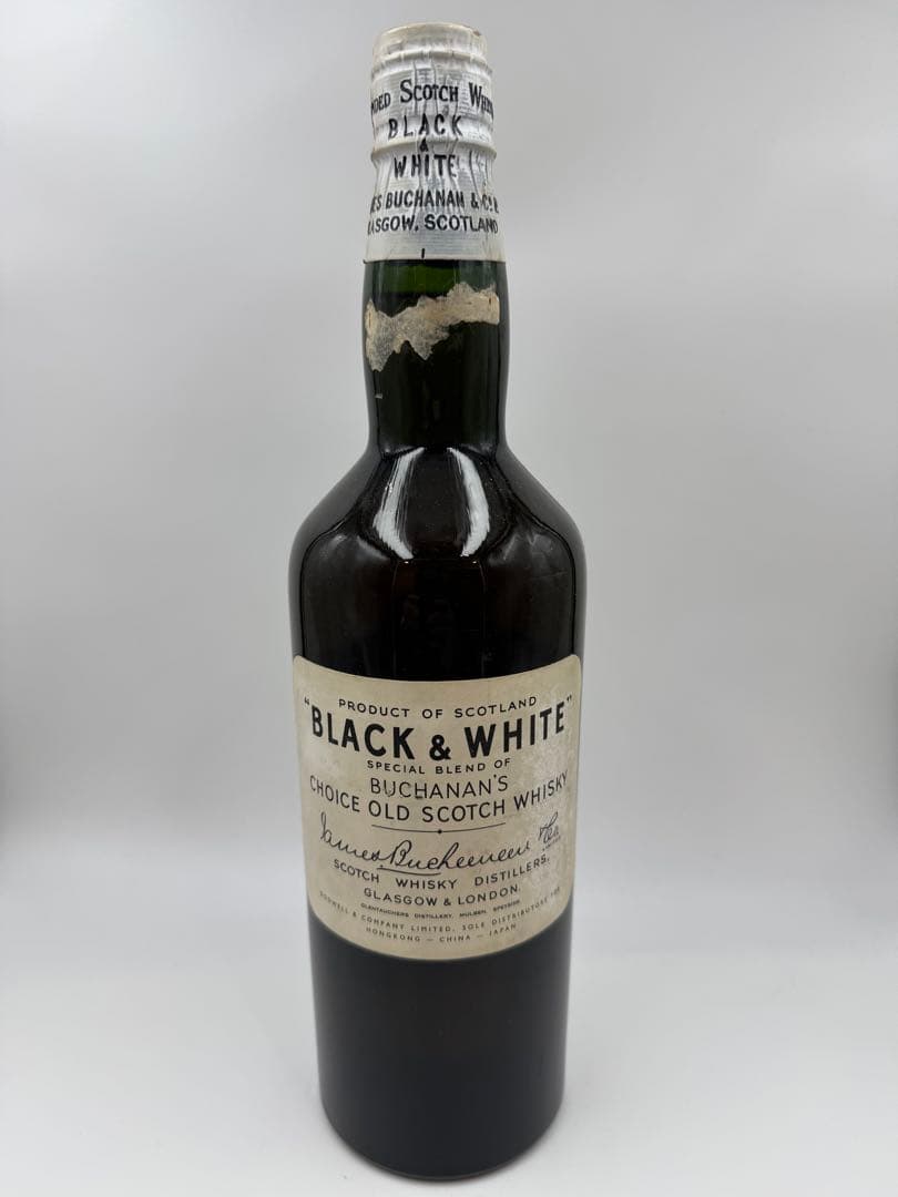 ブラック&ホワイト スコッチウイスキー ティンキャップ 760ml 43%