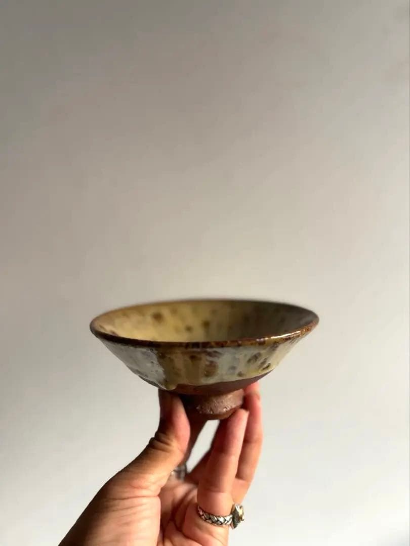 664 田中佐次郎 山瀬窯 斑唐津 茶碗 唐津焼 茶道 茶道具 未使用 希少