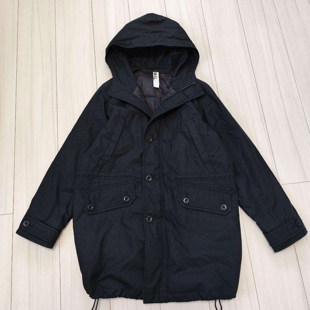 MHL. マーガレットハウエル N-3B型 ダウンモッズコート ブラック 2