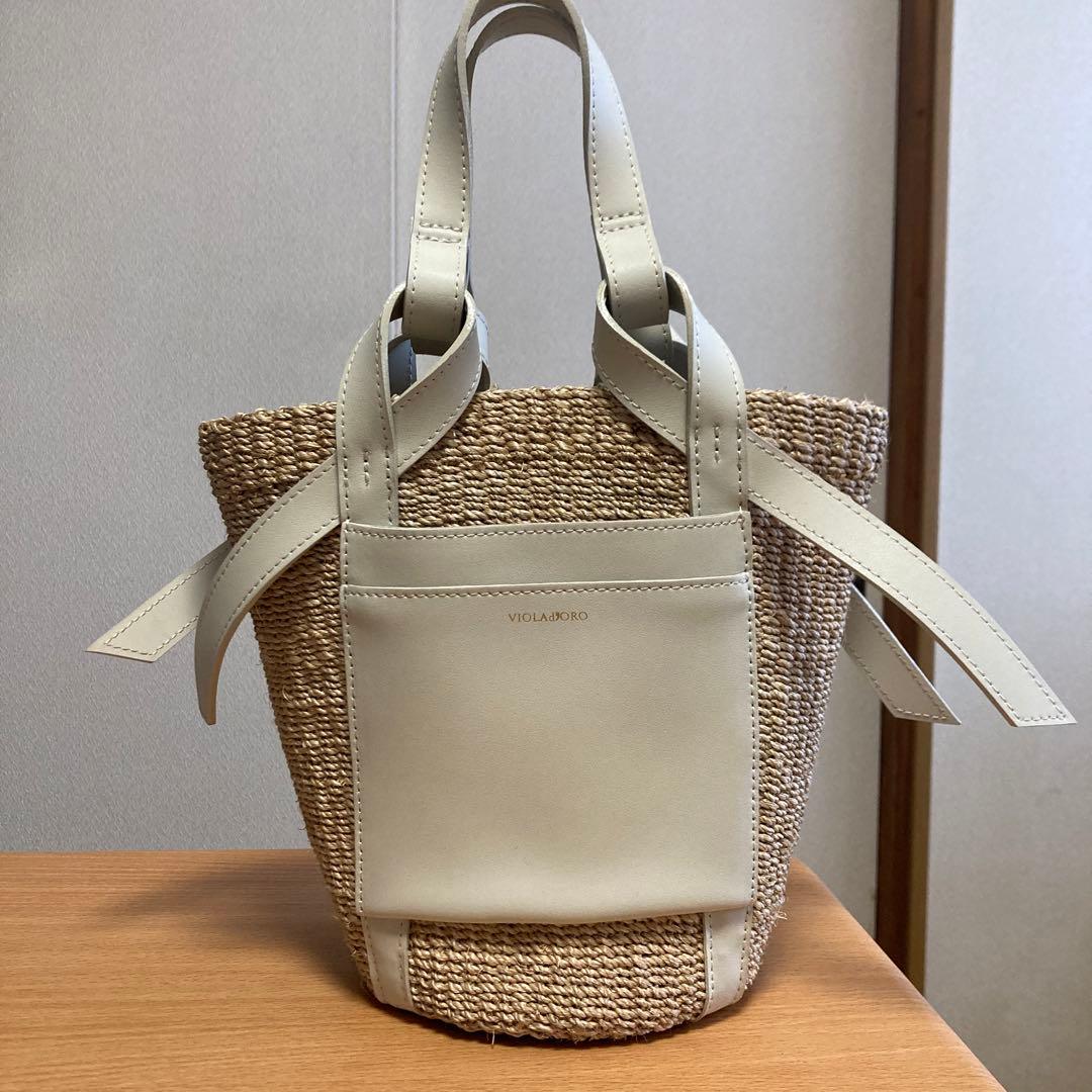 VIOLAd'ORO かごバッグ　ホワイト