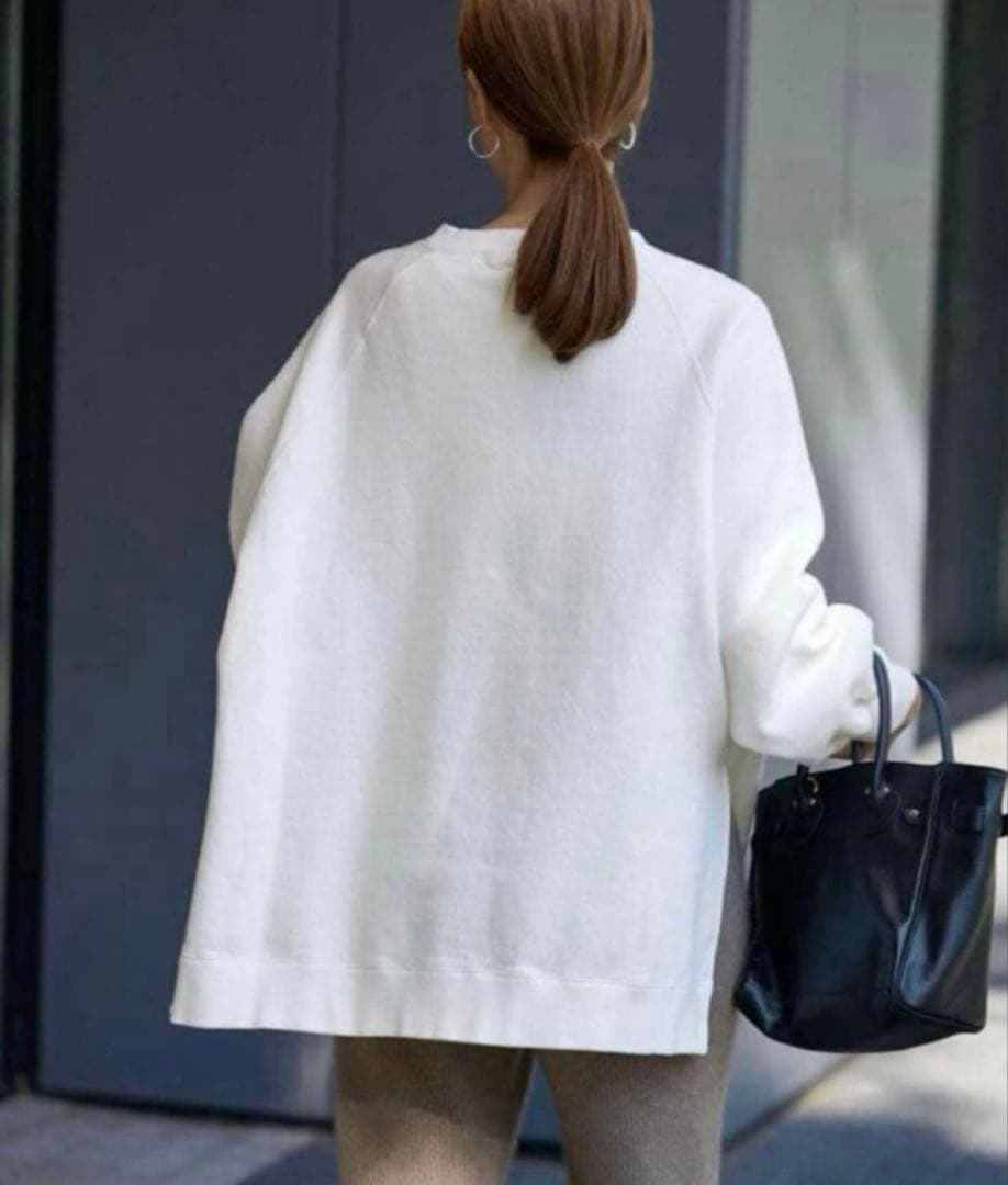 【新品未使用】FRAMeWORKフレームワーク　ラグランポンチョスエットホワイト