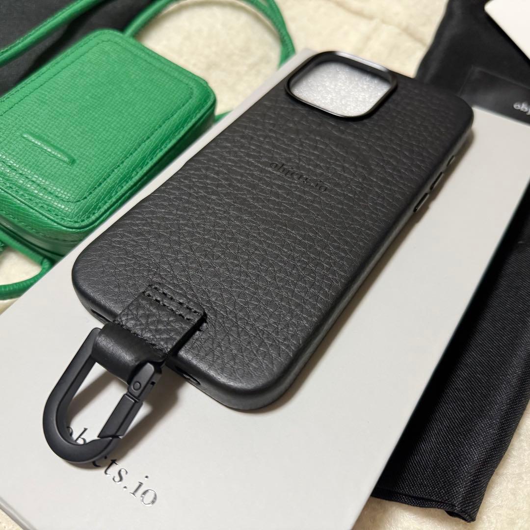 objcts.io スマホショルダー16promax ストラップ付きiPhone