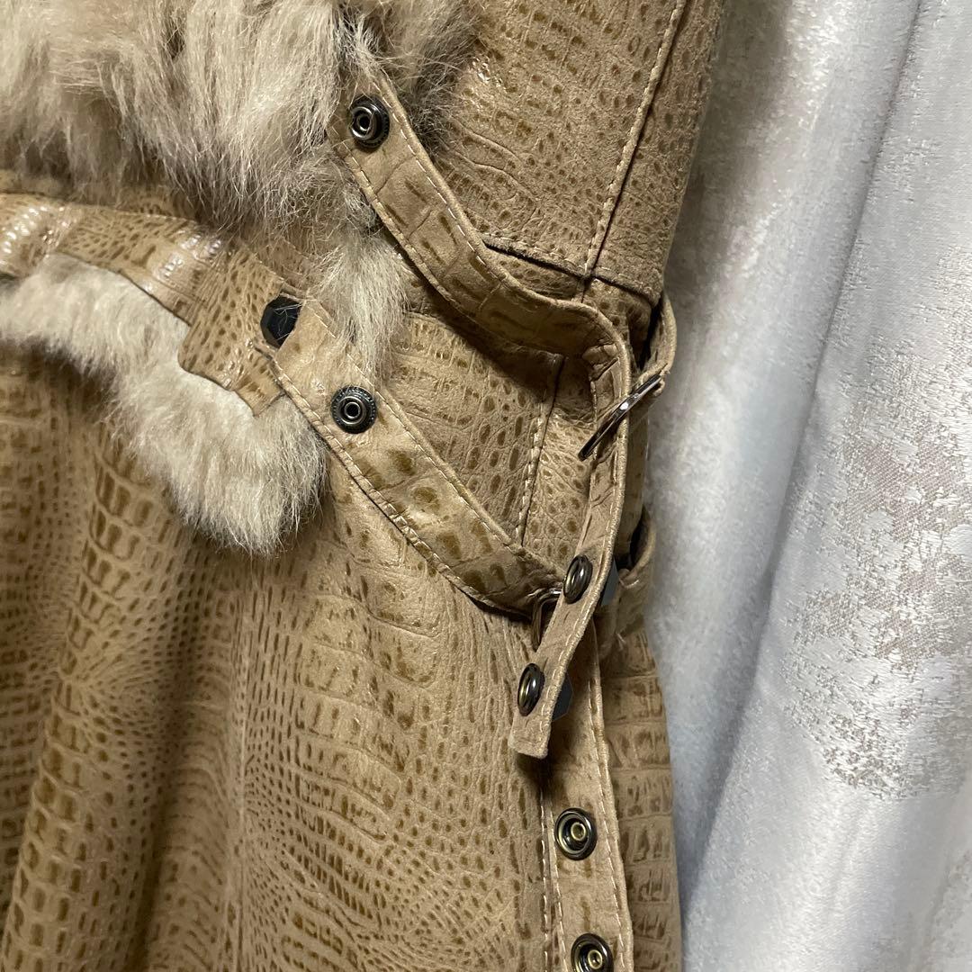 8日迄期間限定お値下げNorth beach毛皮ロングベストビンテージ