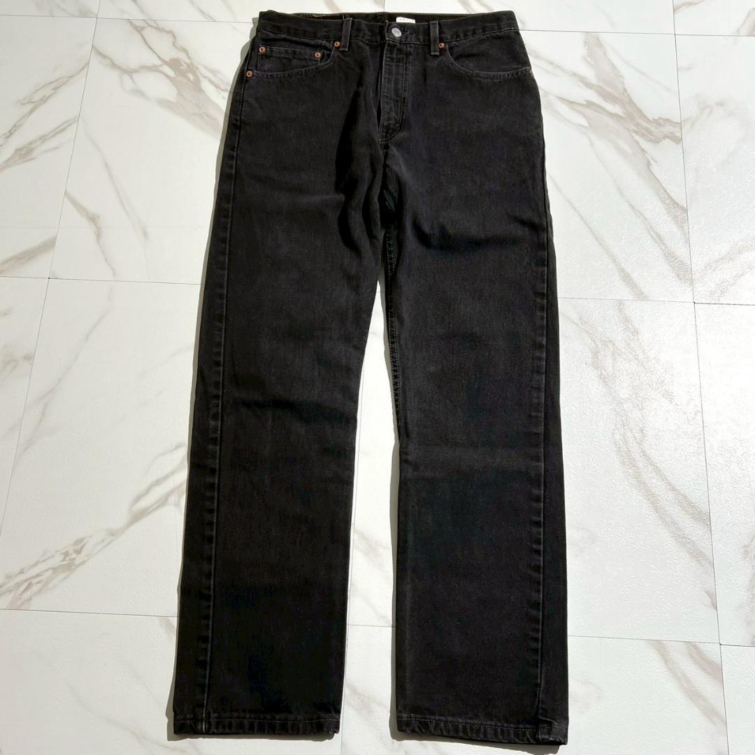 90s 00s　USA製　リーバイス505　後染めブラック　ブラックデニム　黒