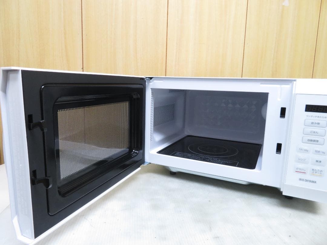アイリスオーヤマ 2025年製 ヘルツフリー フラット庫内 電子レンジ 18L