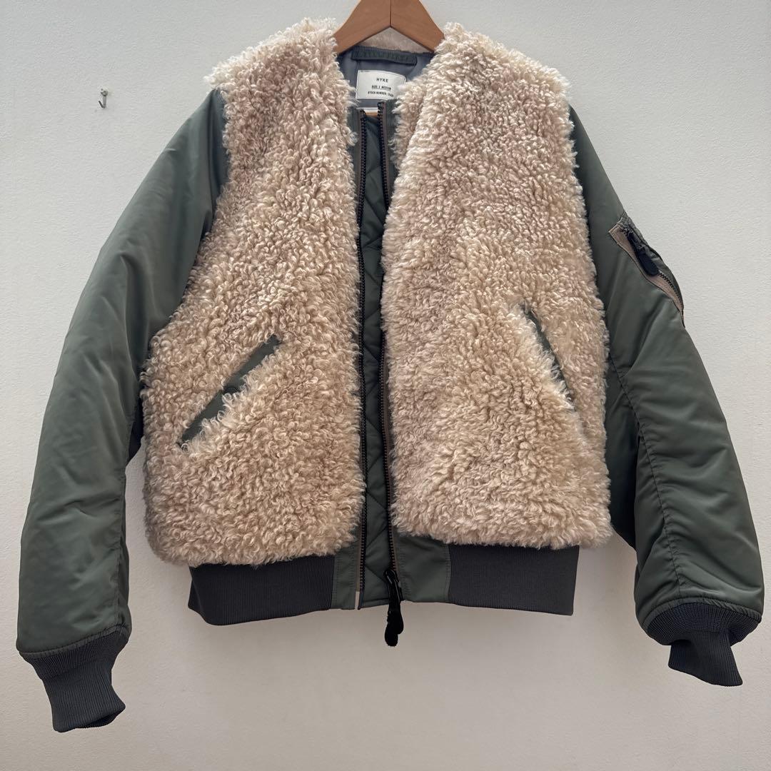 HYKE ジャケットサイズ2 Mもこもこブルゾン