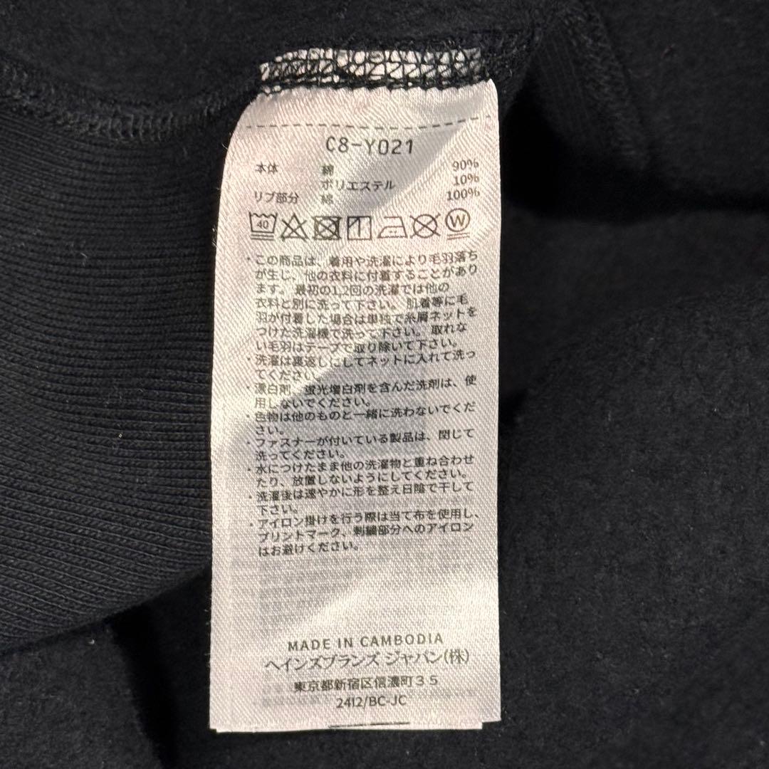 チャンピオン リバースウィーブ 青タグ 復刻 3段プリントスウェットXL 黒