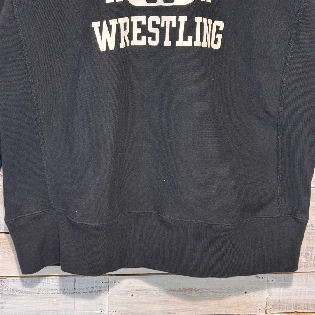 チャンピオン リバースウィーブ 青タグ 復刻 3段プリントスウェットXL 黒