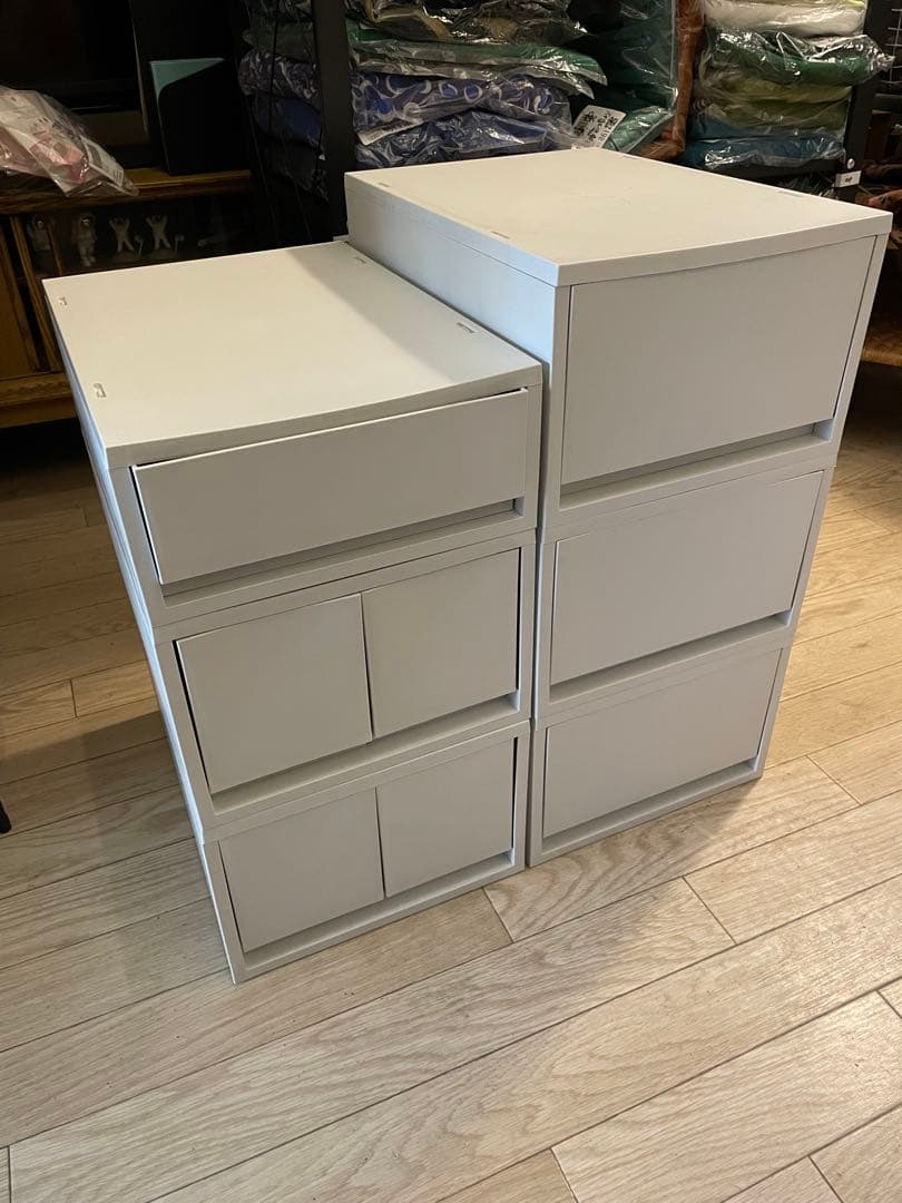 無印良品 ポリプロピレンケース・引出式・深型・ホワイトグレー