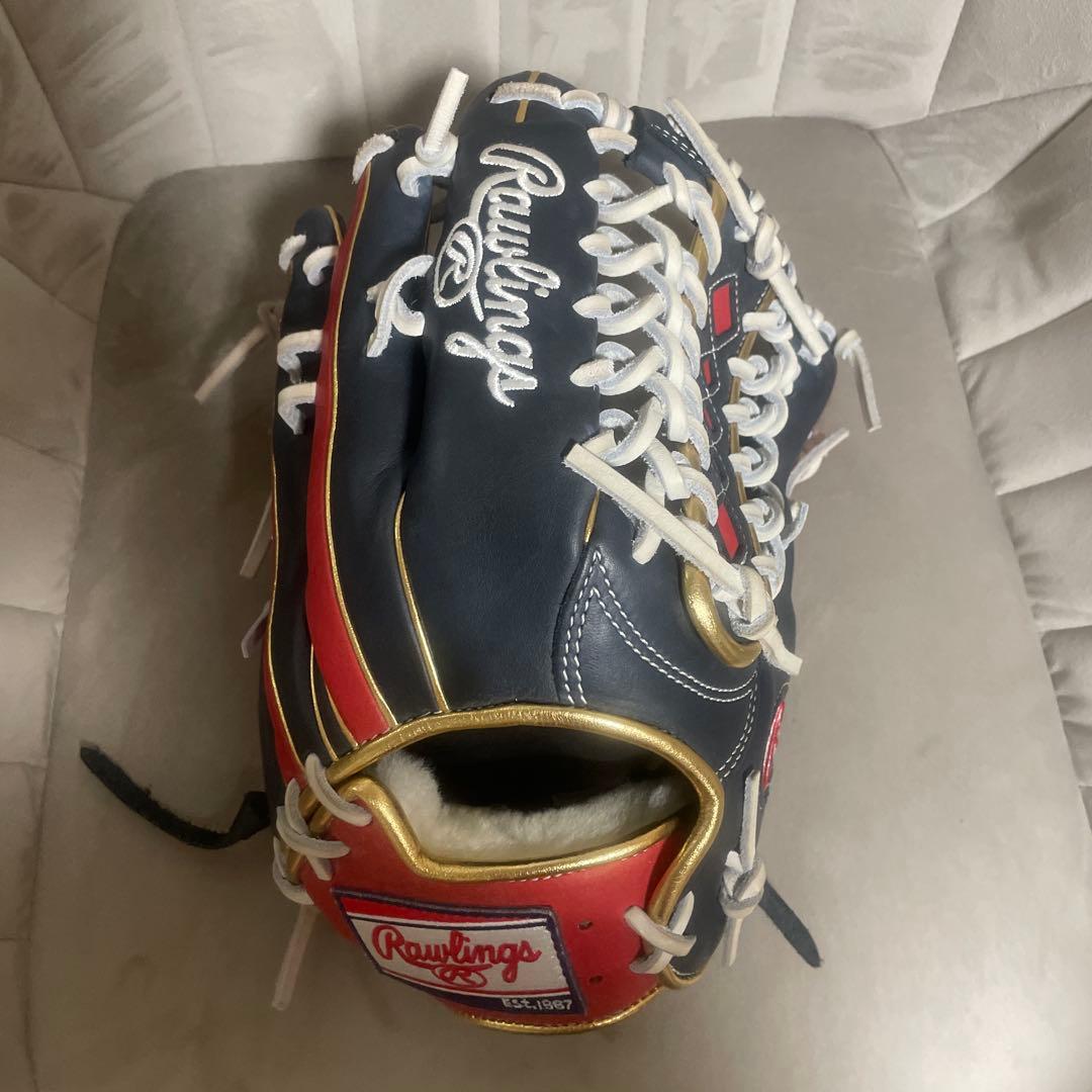 Rawlings 軟式グローブ 黒赤ウィザード