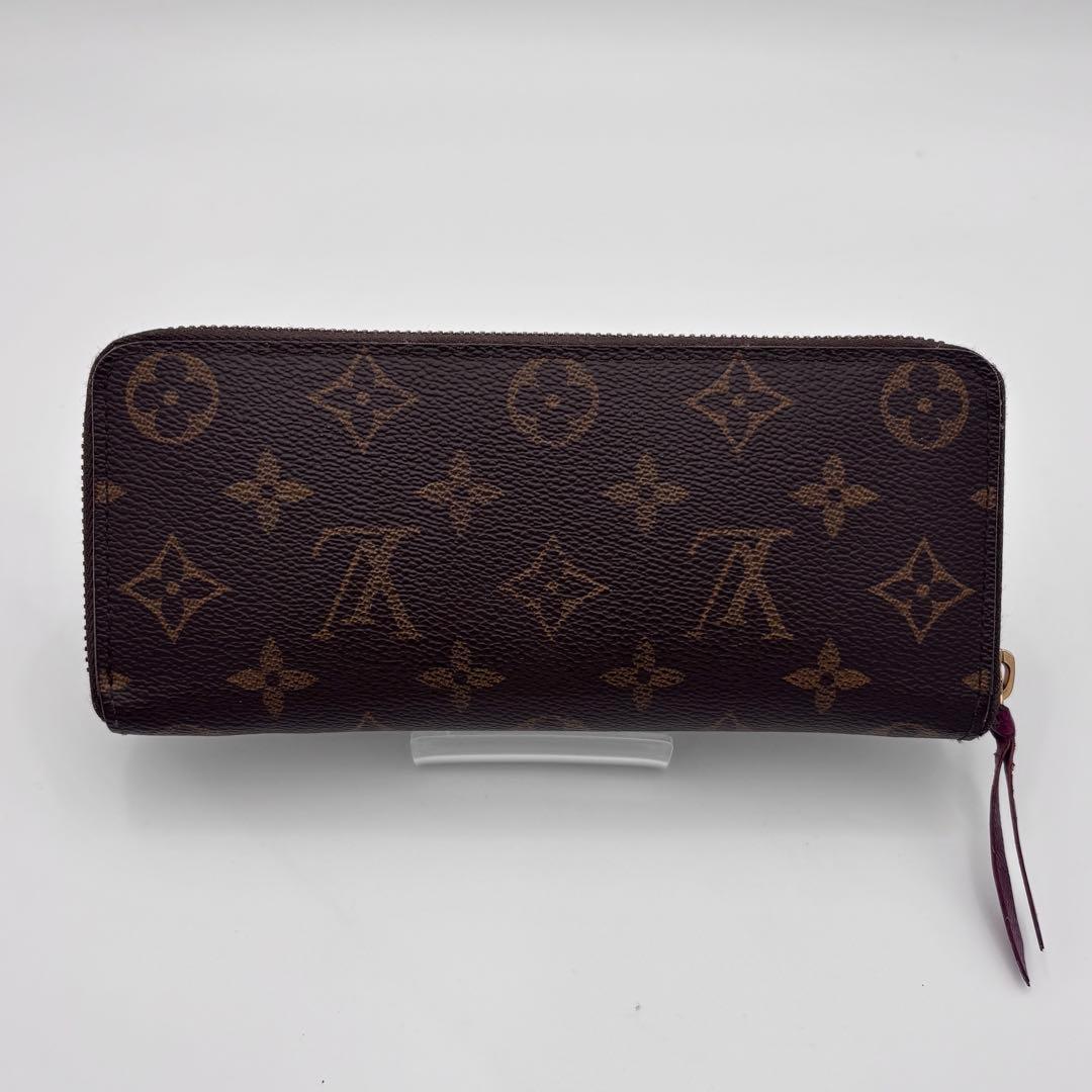 ルイヴィトン モノグラム　ポルトフォイユ　クレマンス　フューシャ 長財布