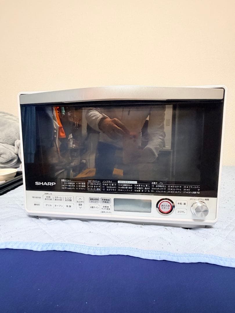 【ジャンク】SHARP オーブンレンジ 31L RE-SS10X-W ホワイト