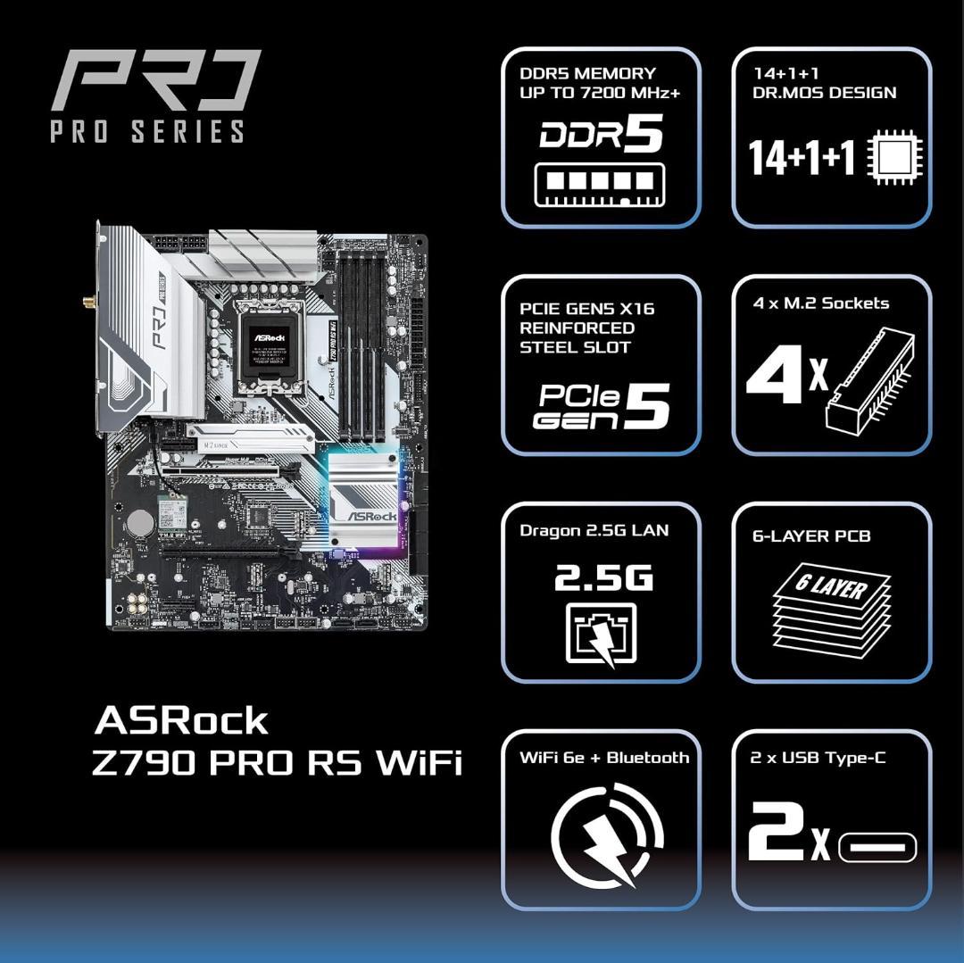 新品未開封　ASRock マザーボード Z790 Pro RS WiFi