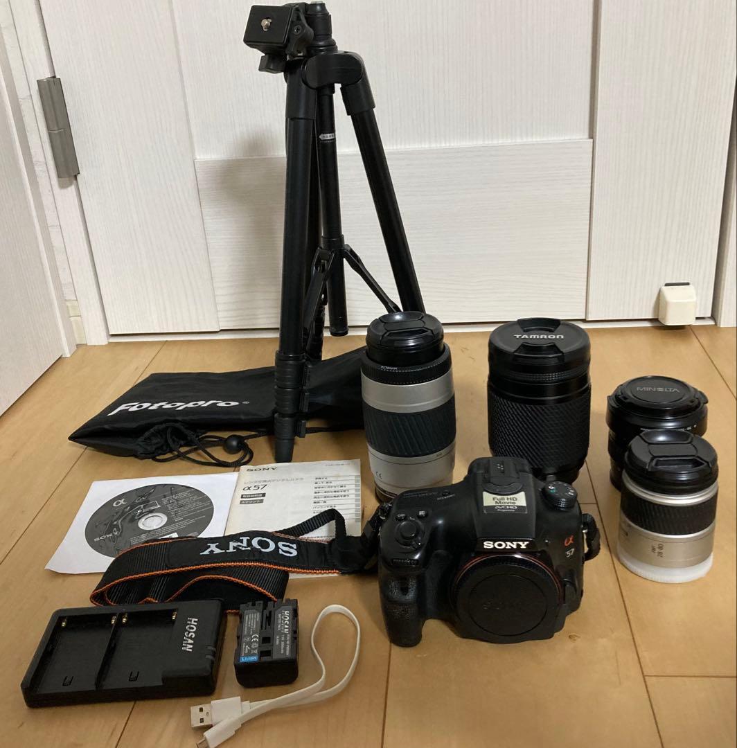 SONY ソニー α57 SLT-A57 一眼レフ レンズ4本 ミラーレス