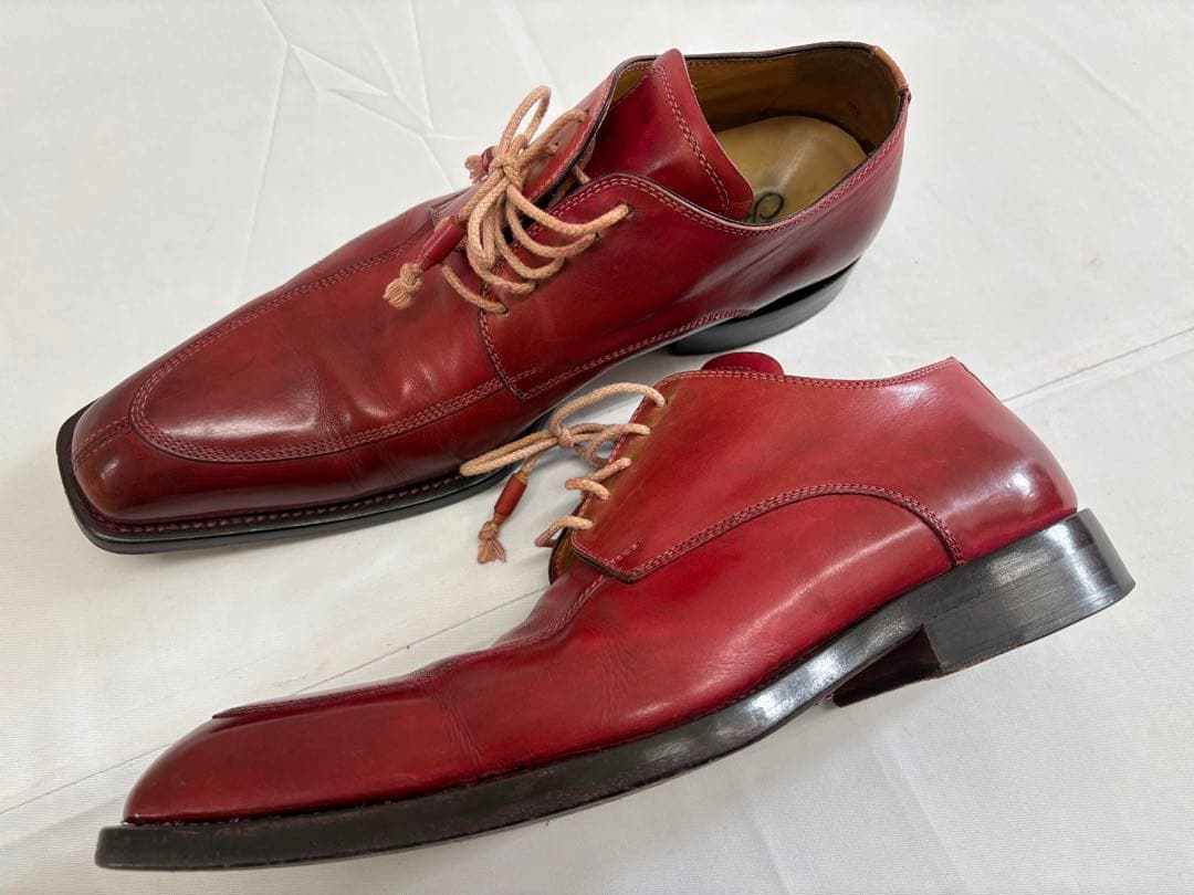 ステファノブランキーニ Uチップ 赤系 パティーヌ イタリア製 サイズ8.5