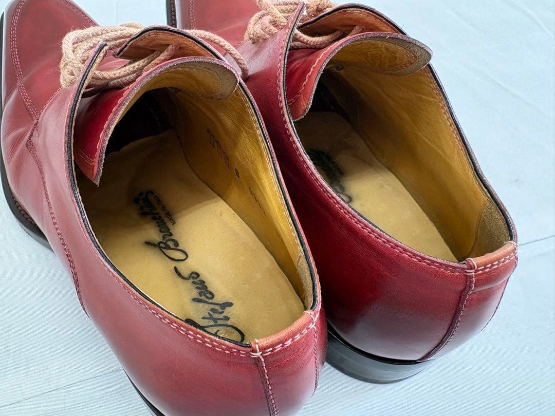 ステファノブランキーニ Uチップ 赤系 パティーヌ イタリア製 サイズ8.5