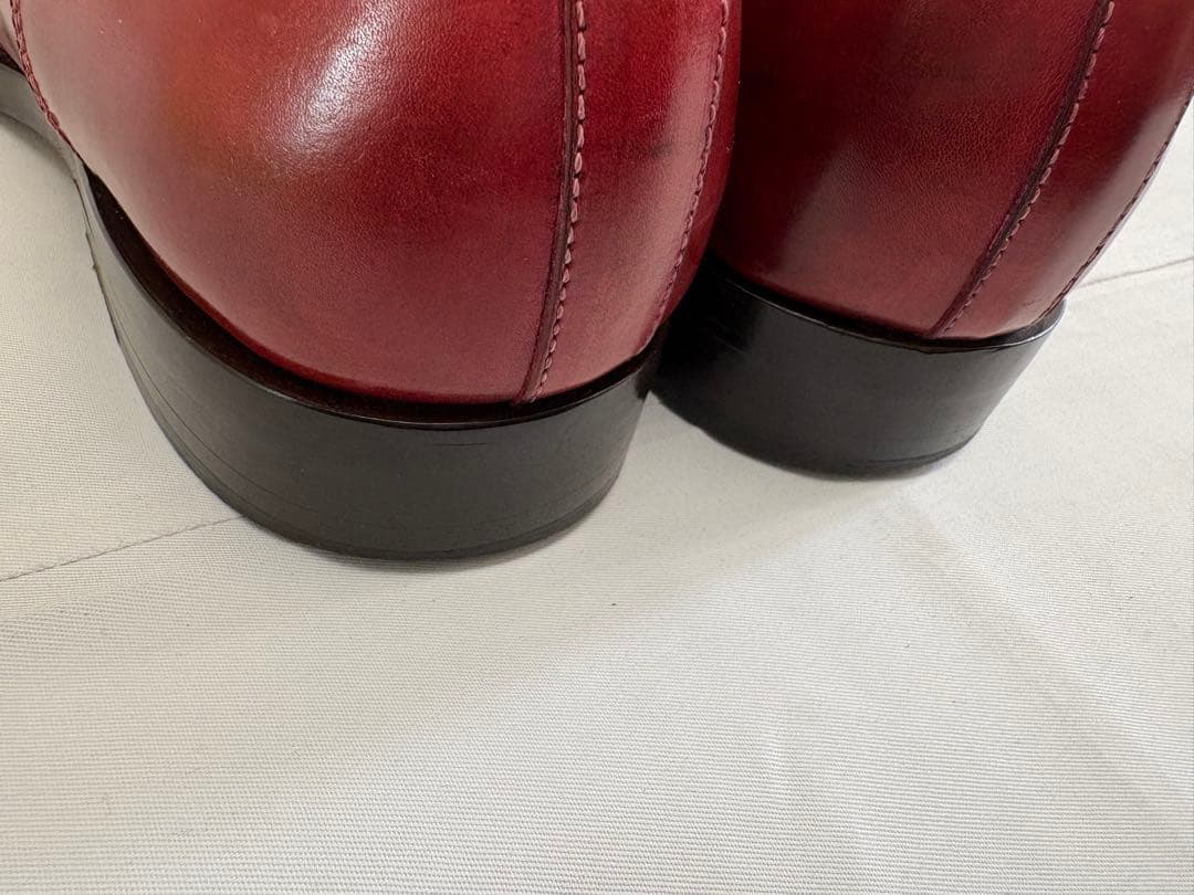 ステファノブランキーニ Uチップ 赤系 パティーヌ イタリア製 サイズ8.5