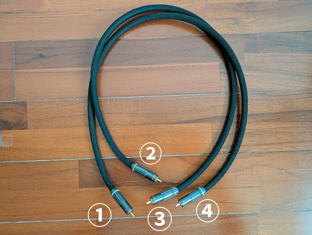 SAEC サエク ラインケーブル 0.7m 金メッキコネクタ 1ペア