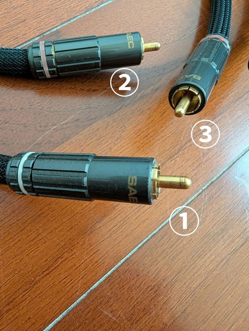 SAEC サエク ラインケーブル 0.7m 金メッキコネクタ 1ペア