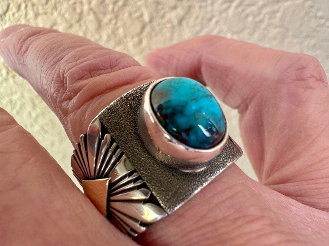 最終 パットベドニー リング 19号 スモーキービズビー 14K オーダー品