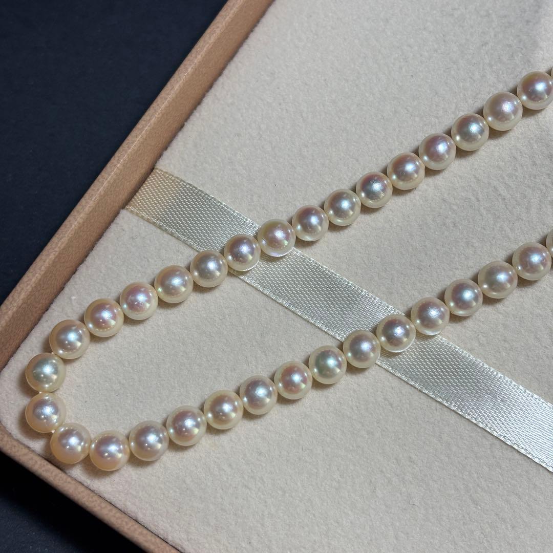 【テリ抜群✨】あこや真珠　パール　ネックレス　約6.0-6.5mm 本真珠