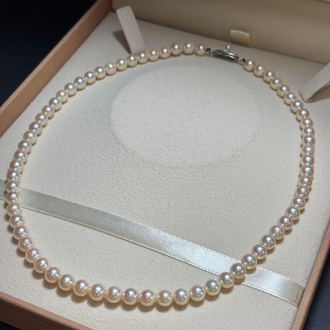 【テリ抜群✨】あこや真珠　パール　ネックレス　約6.0-6.5mm 本真珠