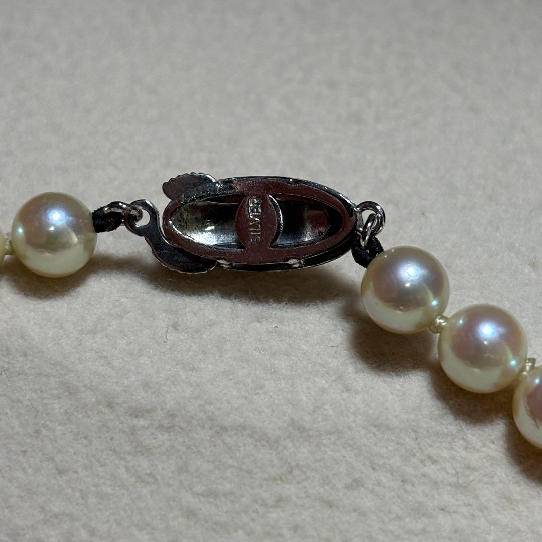 【テリ抜群✨】あこや真珠　パール　ネックレス　約6.0-6.5mm 本真珠