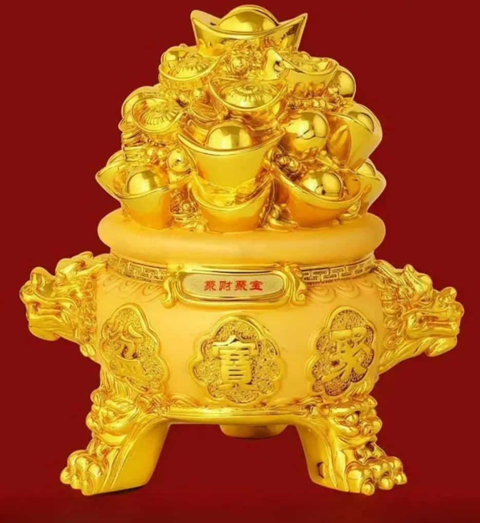 開運絵画　❀限定品❀黄金元宝金爆貯金箱❀