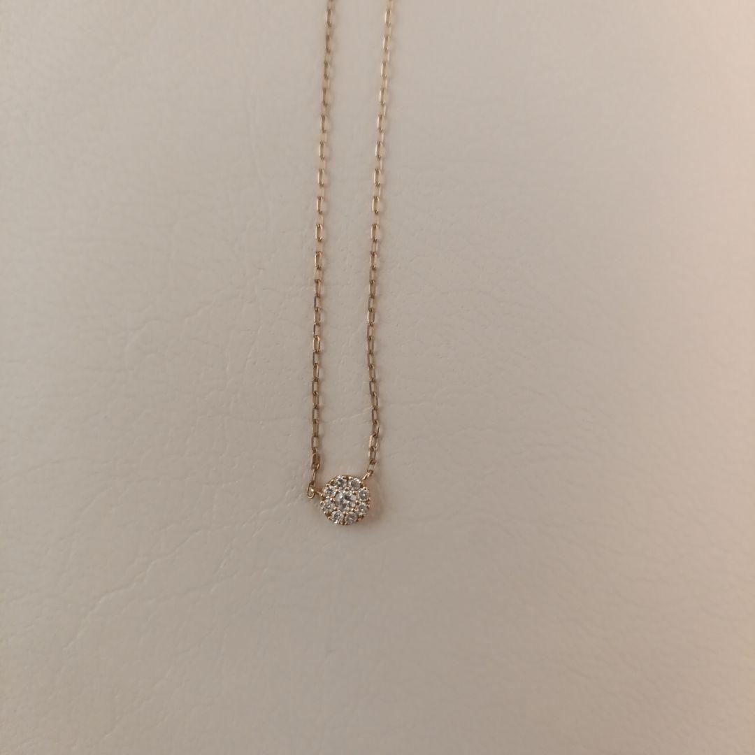 4℃ ゴールド パヴェダイヤモンド ネックレス