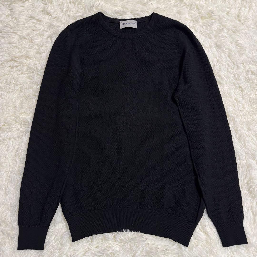 ジョンスメドレー ハイゲージニット セーター ブラック Mサイズ