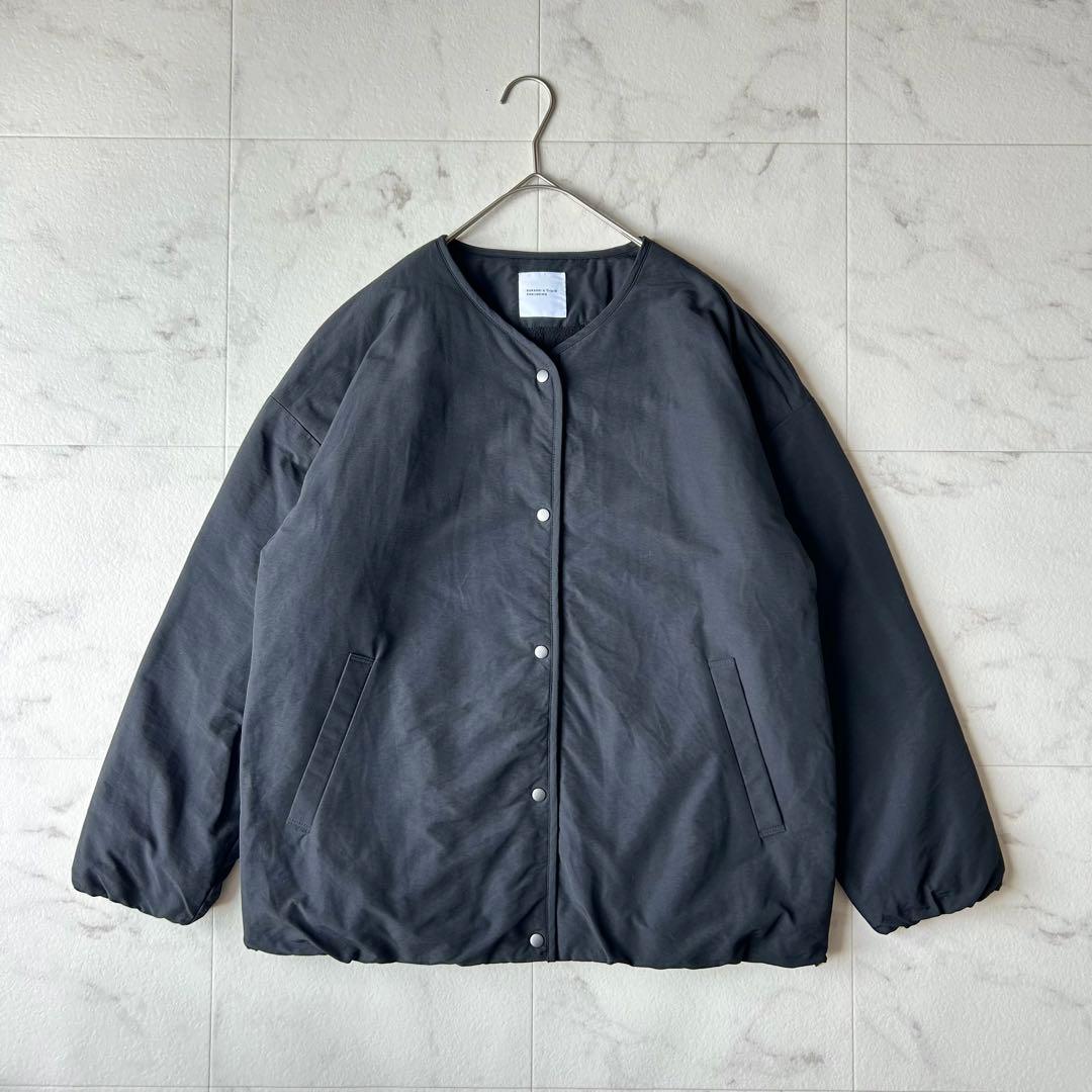 人気✨北欧暮らしの道具店 ふんわり軽くてあったかい 洗えるショート丈コート 黒