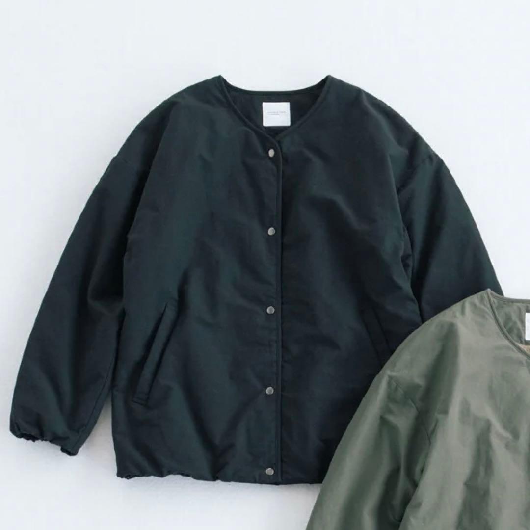 人気✨北欧暮らしの道具店 ふんわり軽くてあったかい 洗えるショート丈コート 黒