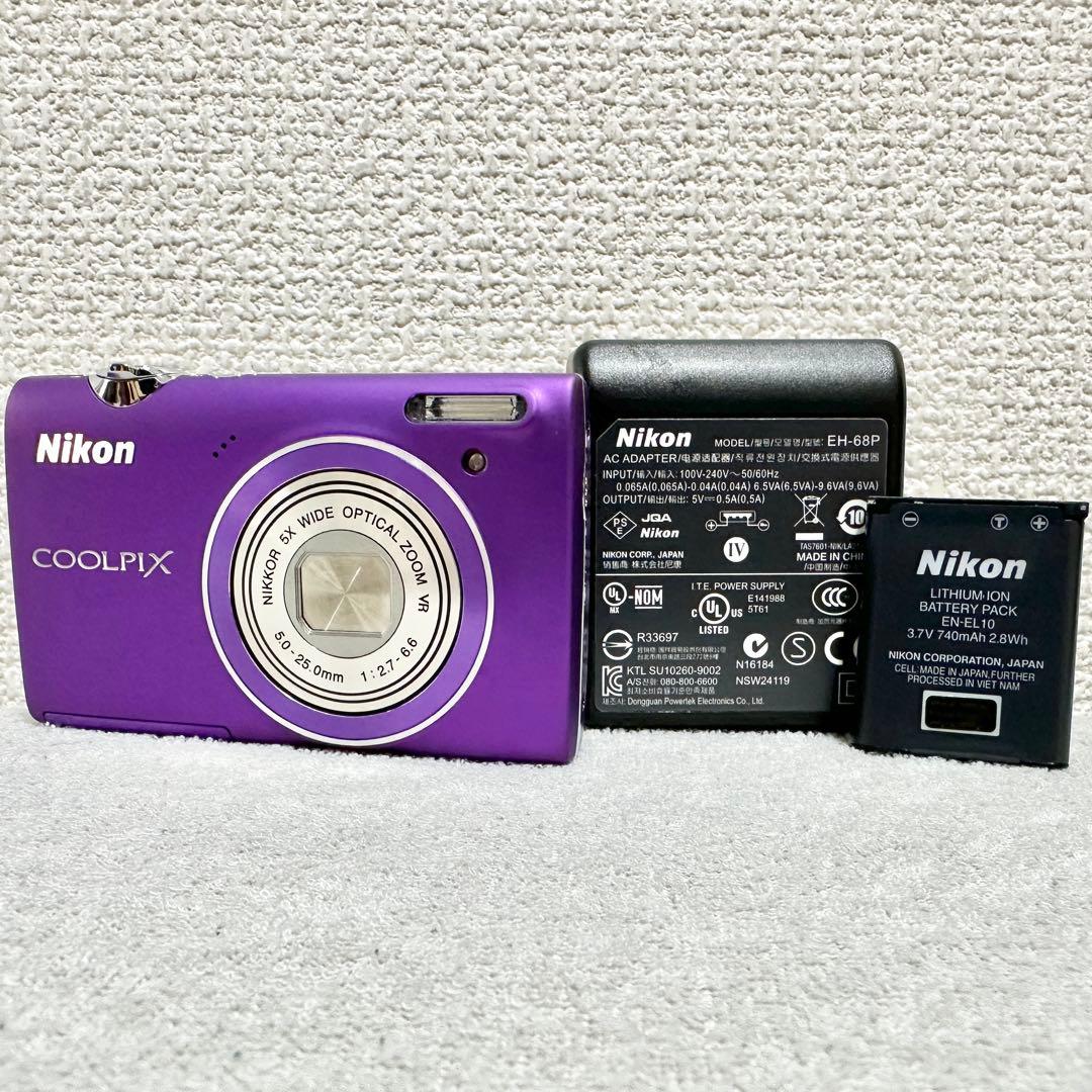 美品✨バッテリー充電器 COOLPIX S5100 コンデジ　デジカメ　パープル