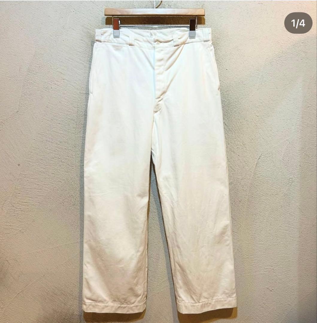 50s ワークパンツ ホワイト Wender&Goldstein デッドストック