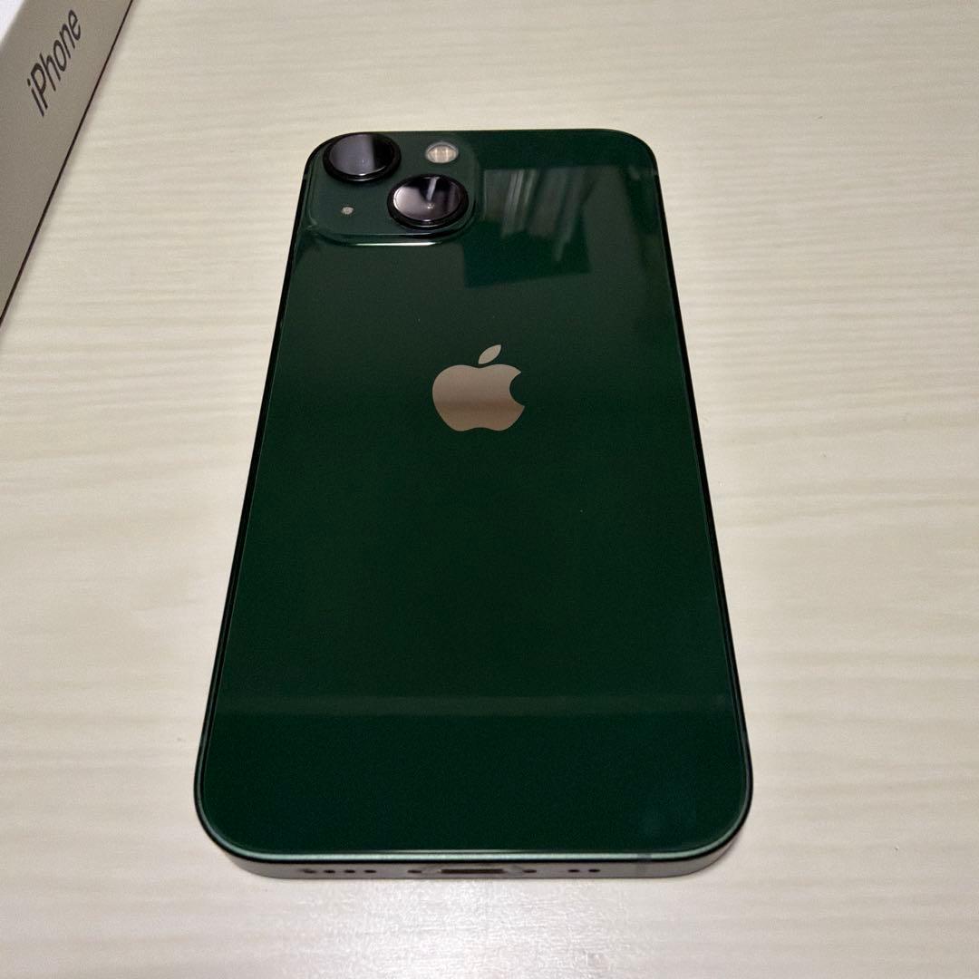 美品 おまけ付 付属品完備 iPhone13mini 128GB グリーン