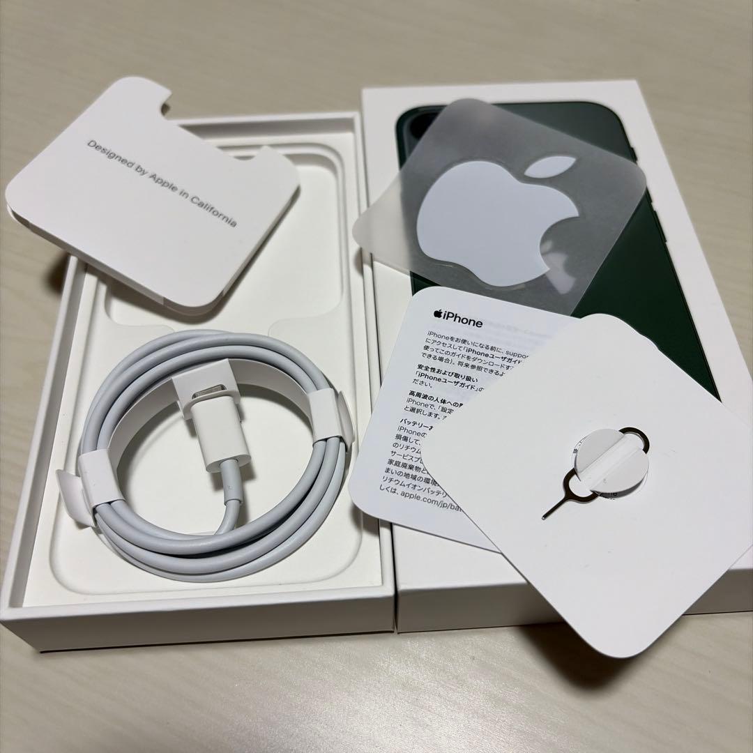 美品 おまけ付 付属品完備 iPhone13mini 128GB グリーン