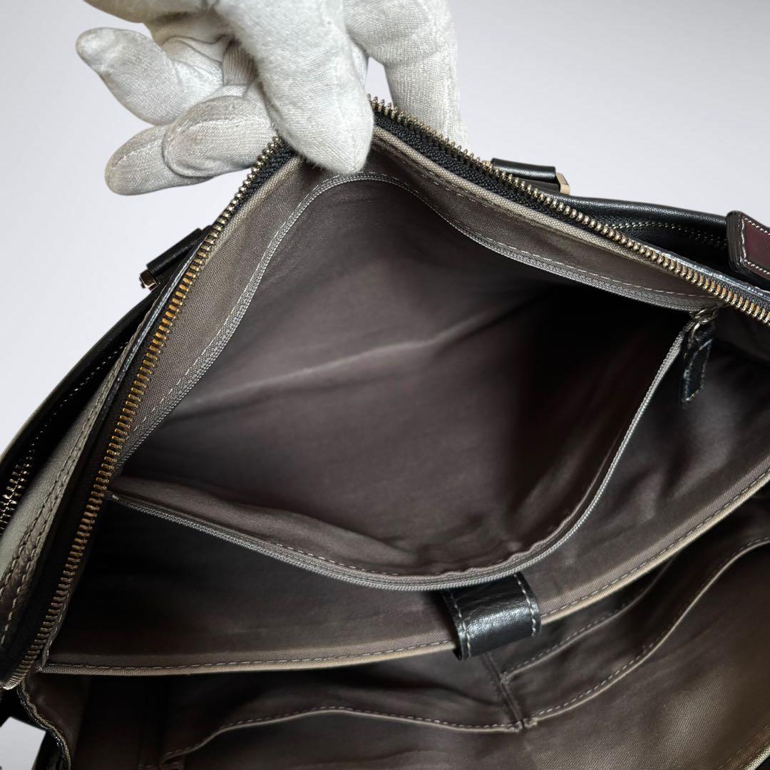 【美品・防水】土屋鞄 プロータ スクエアブリーフケース A4可 ブラック